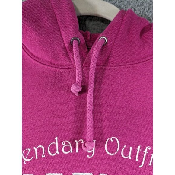 Cabela's Hoodie Womens Medium Pullover Sweatshirt Cotton Poly Spellout Pink - Picture 13 of 15